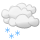 Snow, precipitation level: 0.4 mm