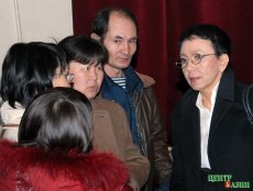 Meeting with electorate. Kyzyl, 2008