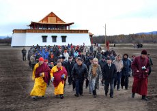Destroyed in the Soviet time buddist temple reopened in Tuva