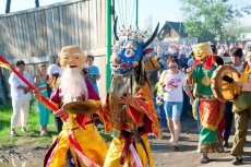 Destroyed in the Soviet time buddist temple reopened in Tuva